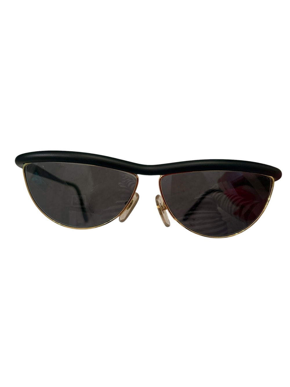 Gianfranco Ferré Black & Gold Cat-Eye Sunglasses Italy